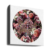 Paisley Blooms & Crow by Sue Skellern Square Canvas Print Art for Modern Home Decor. Decorate your office or living room with canvas artwork