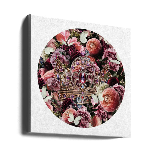 Paisley Blooms & Crow by Sue Skellern Square Canvas Print Art for Modern Home Decor. Decorate your office or living room with canvas artwork