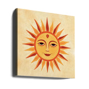 Whimsical Sun Face 2 by Andrea Haase Square Canvas Print Art for Modern Home Decor. Decorate your office or living room with canvas artwork