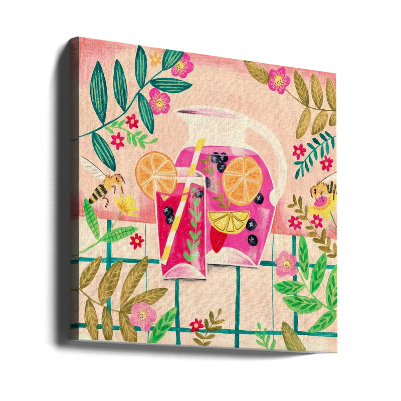Sangria Summer by Caroline Bonne Müller Square Canvas Print Art for Modern Home Decor. Decorate your office or living room with canvas artwork