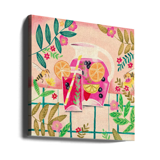 Sangria Summer by Caroline Bonne Müller Square Canvas Print Art for Modern Home Decor. Decorate your office or living room with canvas artwork