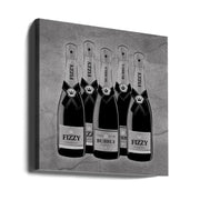 Champagne by Martina Square Canvas Print Art for Modern Home Decor. Decorate your office or living room with canvas artwork