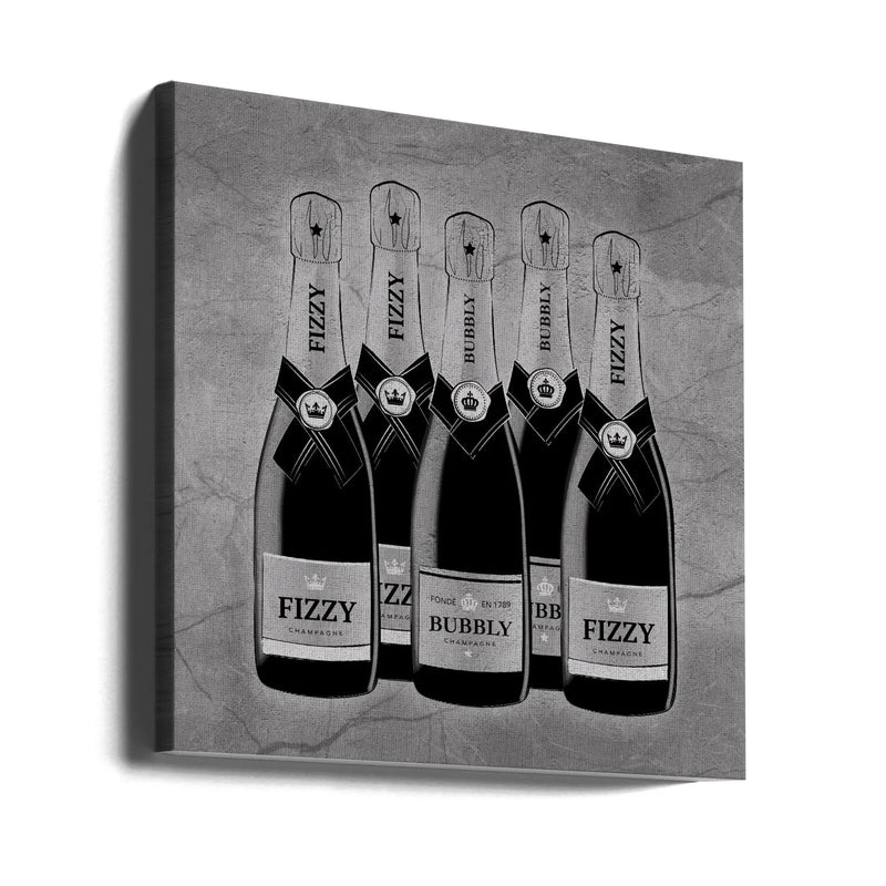 Champagne by Martina Square Canvas Print Art for Modern Home Decor. Decorate your office or living room with canvas artwork
