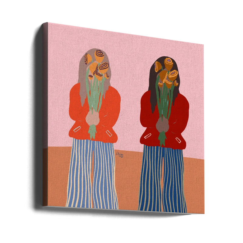 Gemini by Alix Campbell Square Canvas Print Art for Modern Home Decor. Decorate your office or living room with canvas artwork