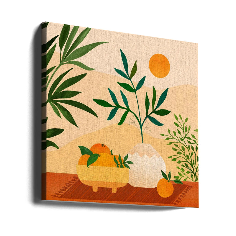 Boho Summer by Kristian Gallagher Square Canvas Print Art for Modern Home Decor. Decorate your office or living room with canvas artwork