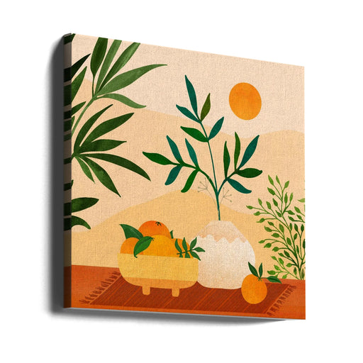 Boho Summer by Kristian Gallagher Square Canvas Print Art for Modern Home Decor. Decorate your office or living room with canvas artwork