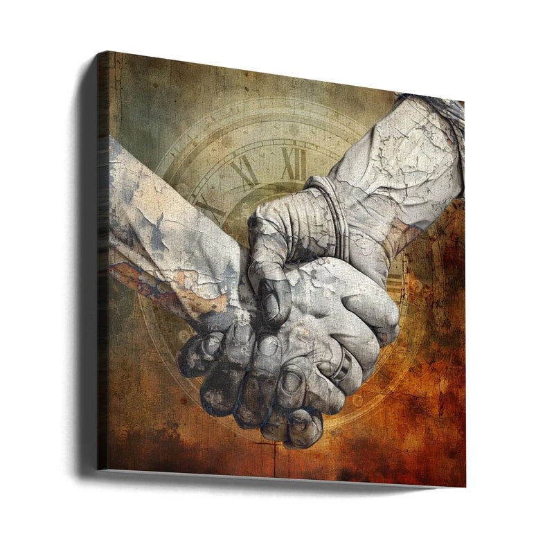 Hands 4 by Rafal Kulik Square Canvas Print Art for Modern Home Decor. Decorate your office or living room with canvas artwork