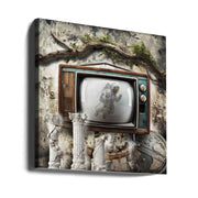 TV art 1 by Rafal Kulik Square Canvas Print Art for Modern Home Decor. Decorate your office or living room with canvas artwork