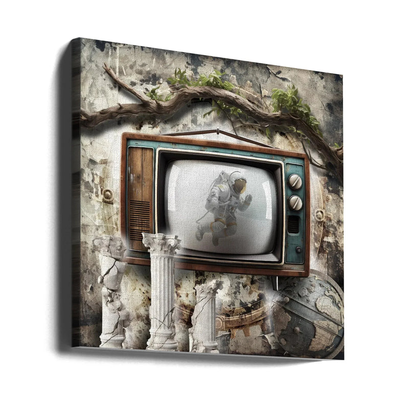 TV art 1 by Rafal Kulik Square Canvas Print Art for Modern Home Decor. Decorate your office or living room with canvas artwork