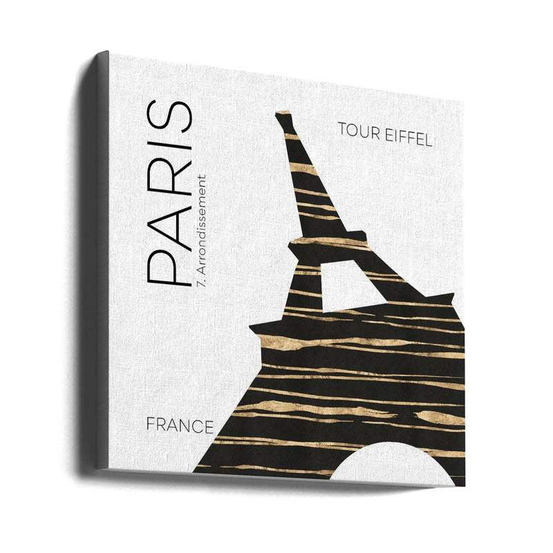 Urban Art PARIS Eiffel Tower by Melanie Viola Square Canvas Print Art for Modern Home Decor. Decorate your office or living room with canvas artwork