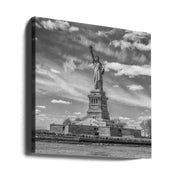 NYC Statue of Liberty by Melanie Viola Square Canvas Print Art for Modern Home Decor. Decorate your office or living room with canvas artwork
