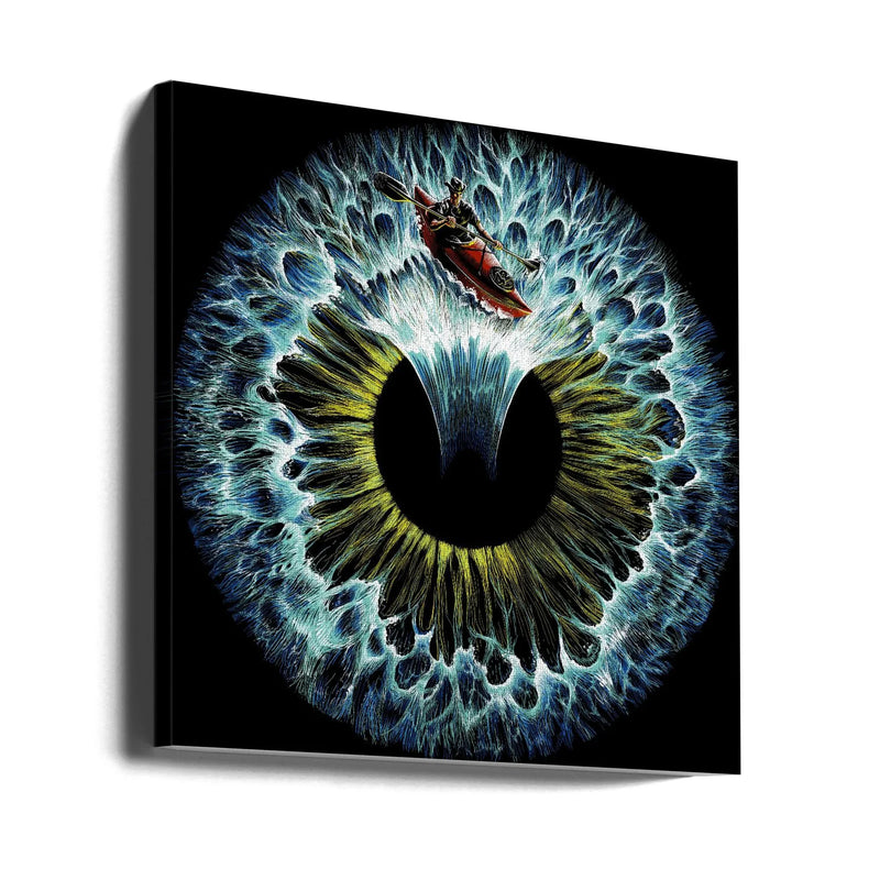 Lost In Your Eye Aquatic by Alirıza ÇAKIR Square Canvas Print Art for Modern Home Decor. Decorate your office or living room with canvas artwork
