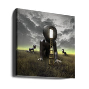 no escape by Ivan Valentino Square Canvas Print Art for Modern Home Decor. Decorate your office or living room with canvas artwork