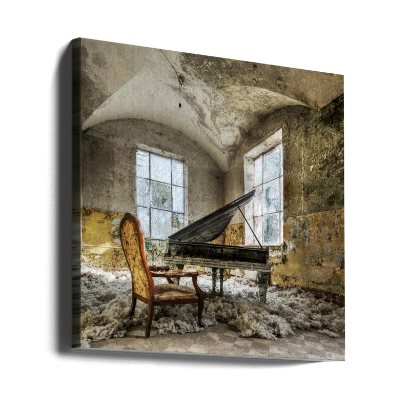 [in heaven] Piano by Mario Benz Square Canvas Print Art for Modern Home Decor. Decorate your office or living room with canvas artwork