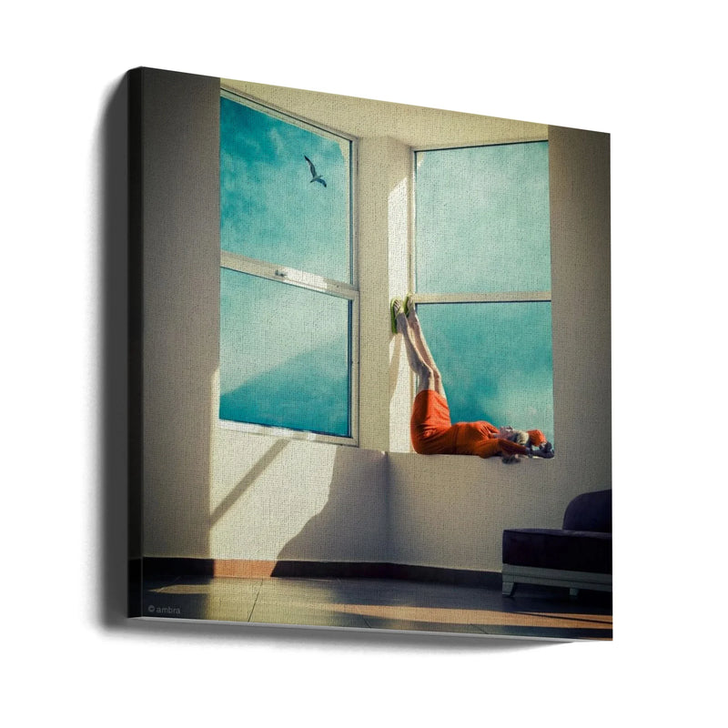 room with a view Square Canvas Art  ambra 
