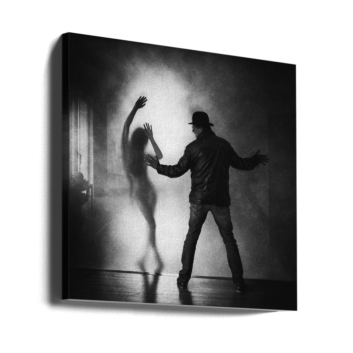 the invisible wall Square Canvas Art Print