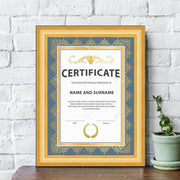 Certificate Wide Gold Picture Frame Gazdavellie - Modern Memory Design Picture frames - New Jersey Frame shop custom framing