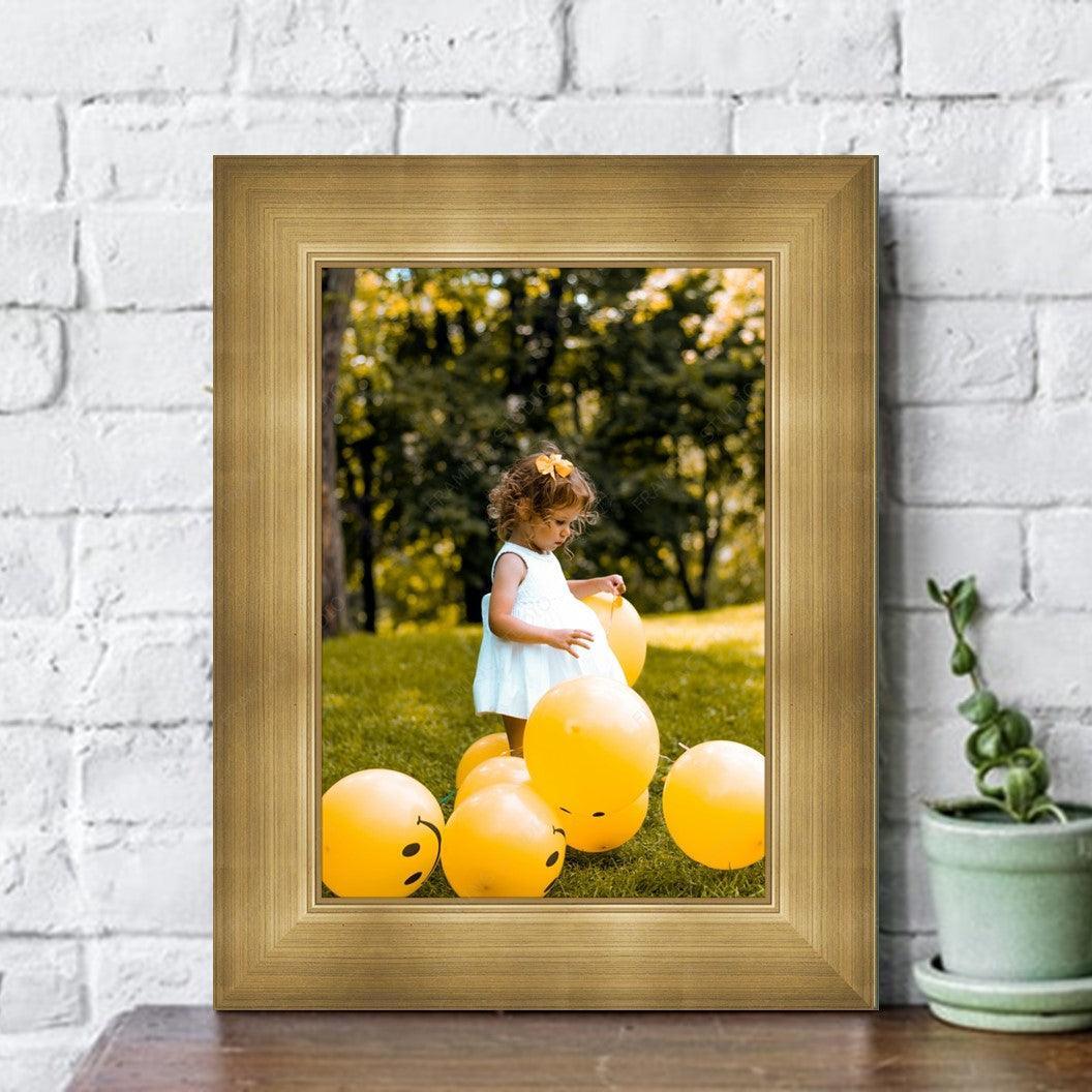 Wide Contemporary Gold Picture Frame Gallery Custom framing