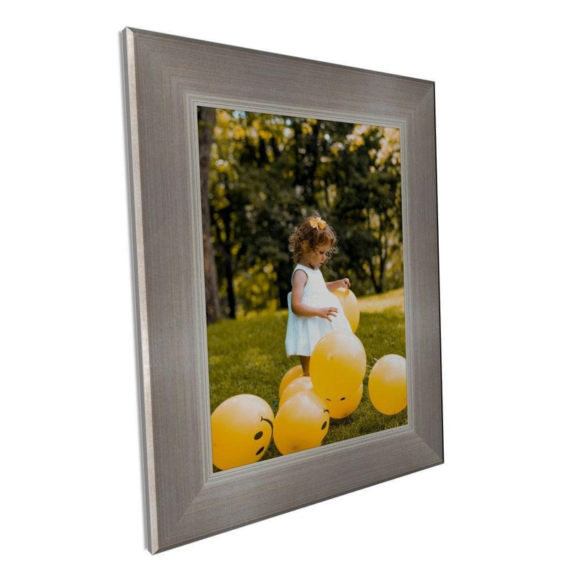 Pitcher Frame Moden Contemporary Silver Picture Frame Custom framing