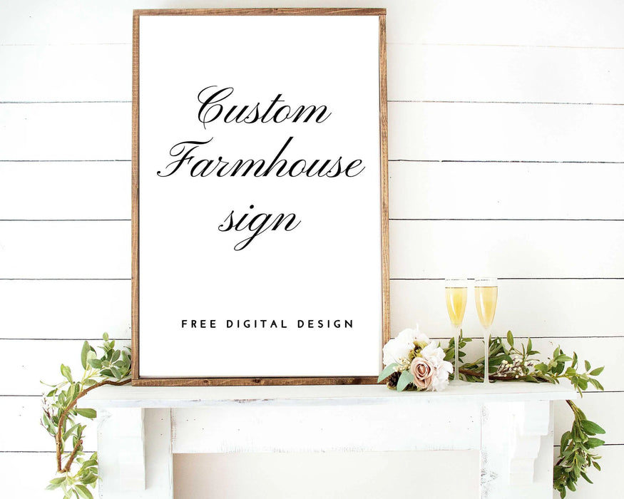 Custom Personalized Farmhouse Style Rustic wood Signs