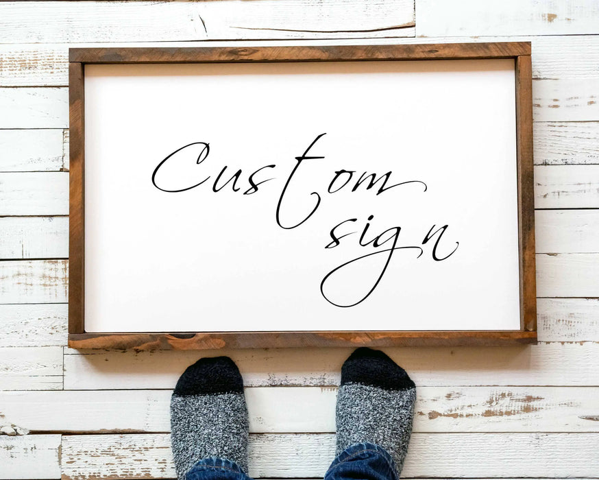 Custom Personalized Typography Framed wall art print