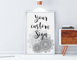 Custom Quote Print Personalized Art Print sign Poster picture frame