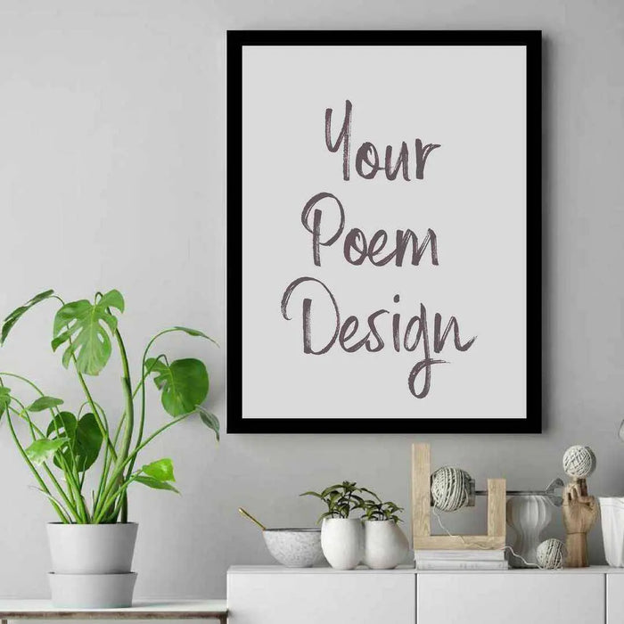 Custom quote sign framed art with typography design