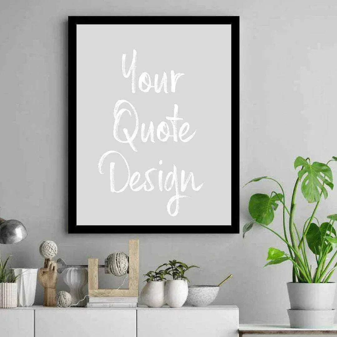 Framed Custom text framed Wall Art typography sign