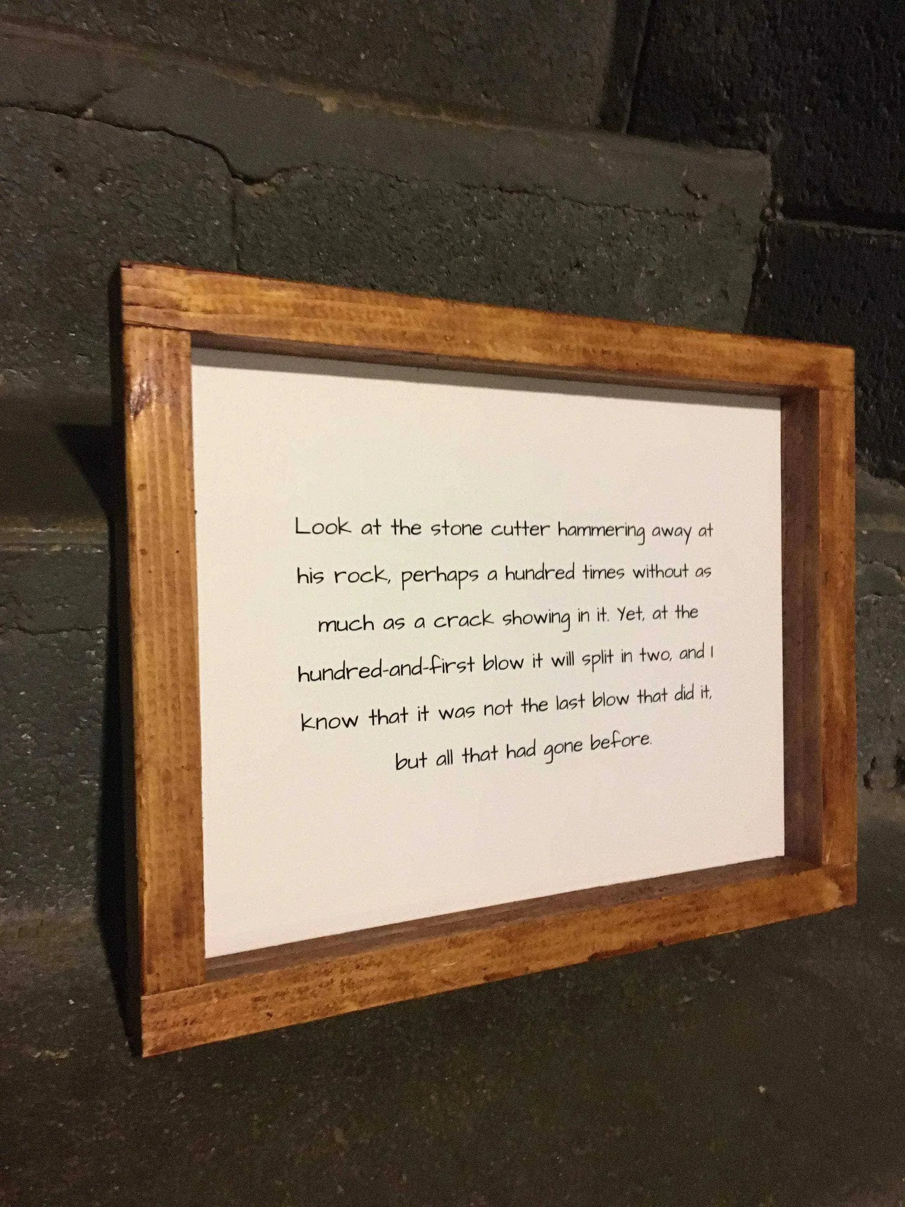 Framed Custom Text Sign Poster Free Design Options