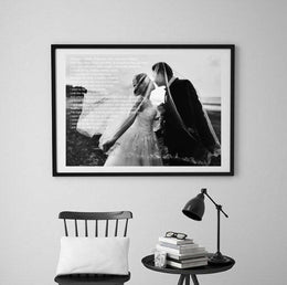 Personalized Wedding anniversary gift First dance Wedding song framed