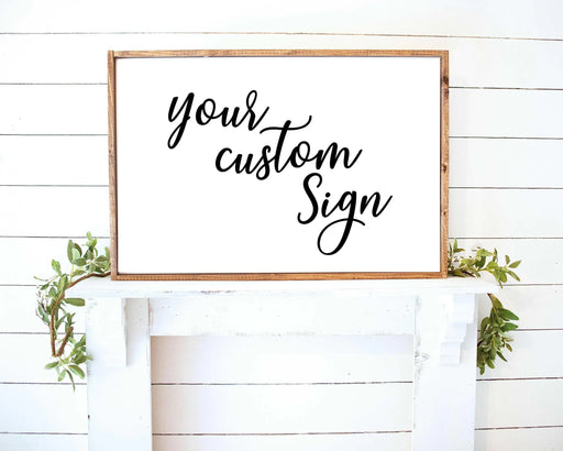 Custom Wood Sign Personalized typography home decor