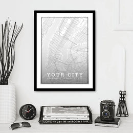 Custom World City Map Personalized Wall Art Print Home Decor | Modern Memory Design