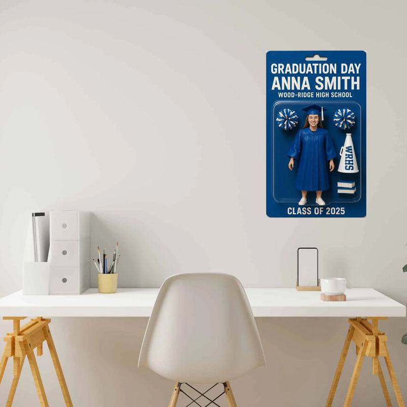 High School Graduation Action Figure Toy box 18x24 Canvas