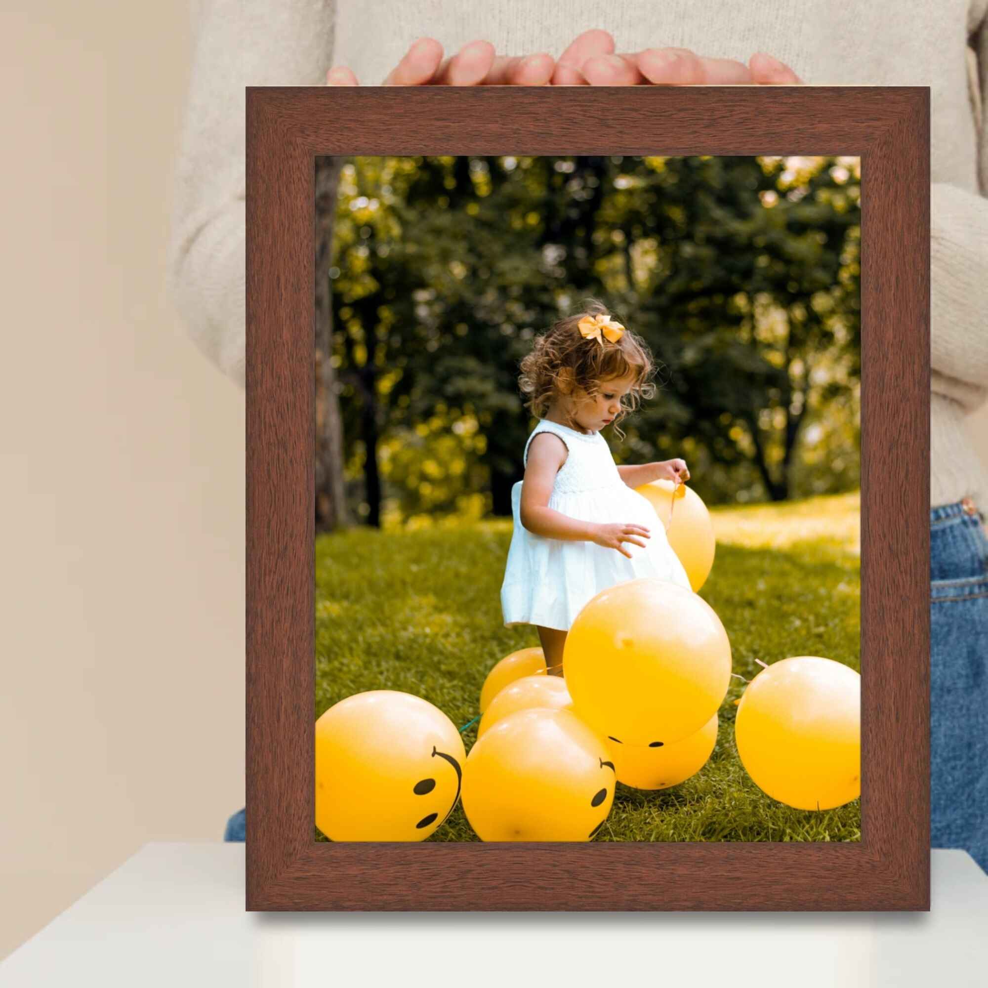 36x34 Black Picture Frame | Solid Wood Frame