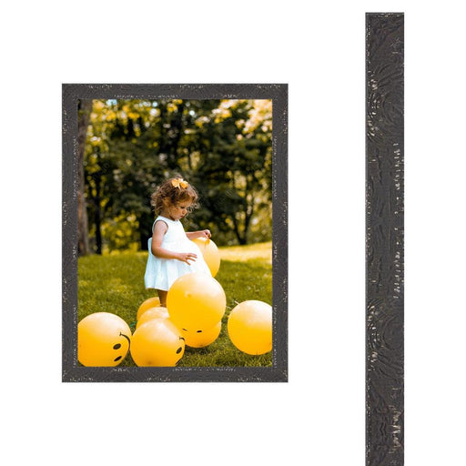 Distressed Black Barnwood Picture Frame - Custom Framing - Modern Memory Design Picture frames - New Jersey Frame shop custom framing