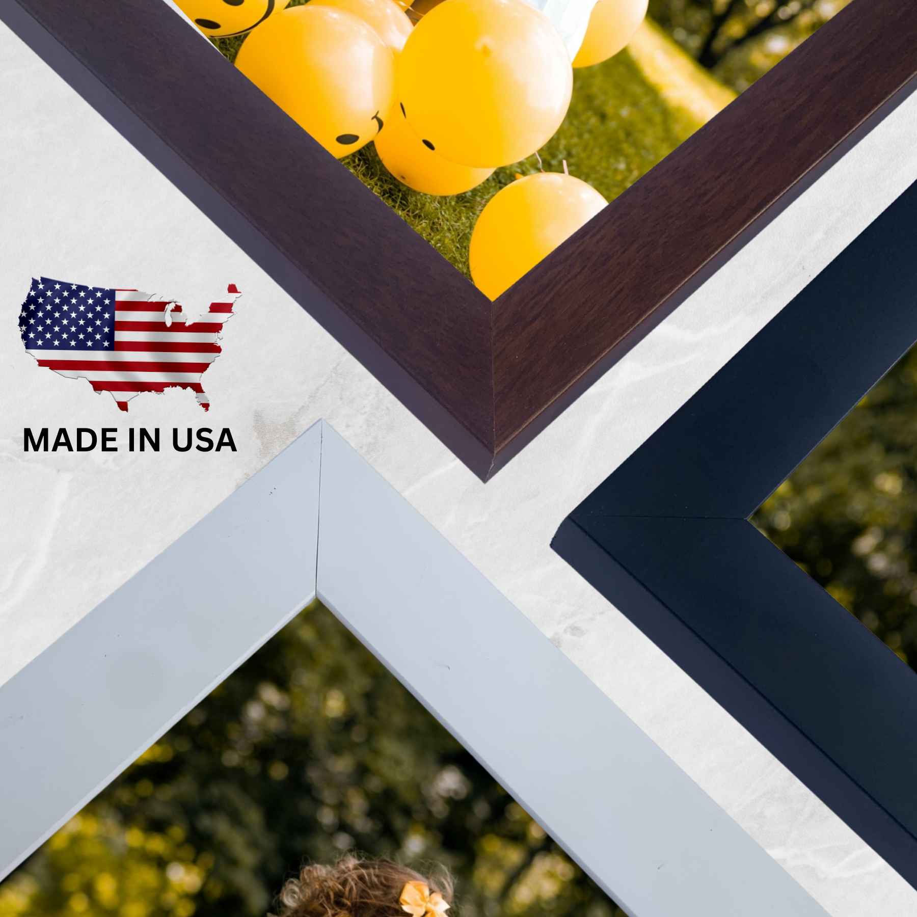 15x25 Black Picture Frame | Solid Wood Frame