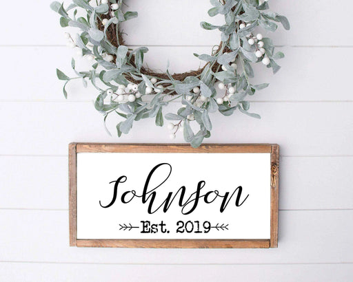 Family last name farmhouse wood Signs rustic