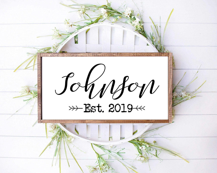 Family last name farmhouse wood Signs rustic