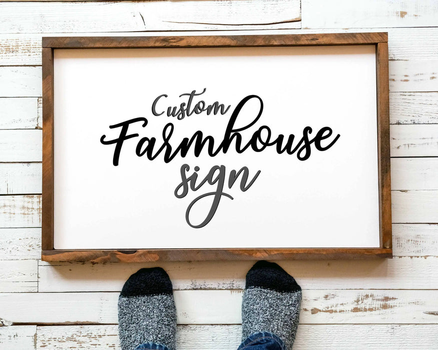 farmhouse Signs custom made quote wood Signs framed