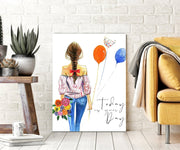 Feminist wall art Fearless art print fashion wall art fearless girl feminist gift Girl Boss