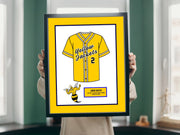 High School Lacrosse Senior Award Night Gift Idea - Jersey Frame Print