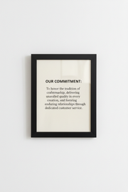 Frame din black frame a mission statement of company
