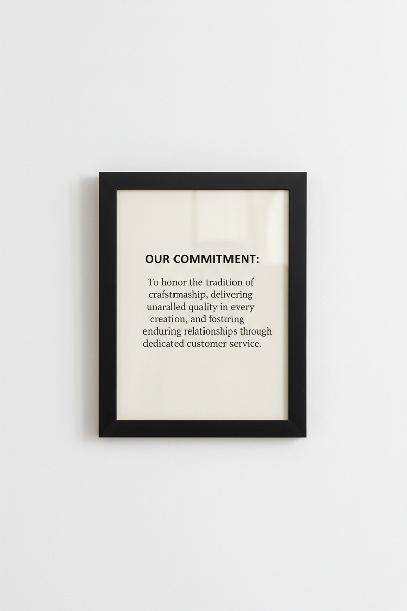 Frame din black frame a mission statement of company