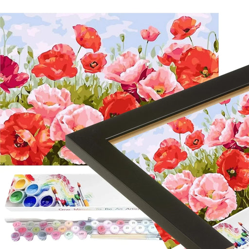 16×20 Black Paint‑by‑Numbers Canvas Frame 40x50 cm

