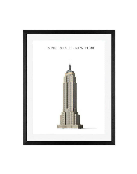 Framed Empire State building Art New York City