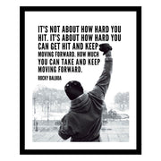 Rocky Balboa Quote Black Frame wall art or canvas prints Art Pr