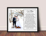 Framed Wedding Anniversary Gift Vows in Picture Frame Art Decor