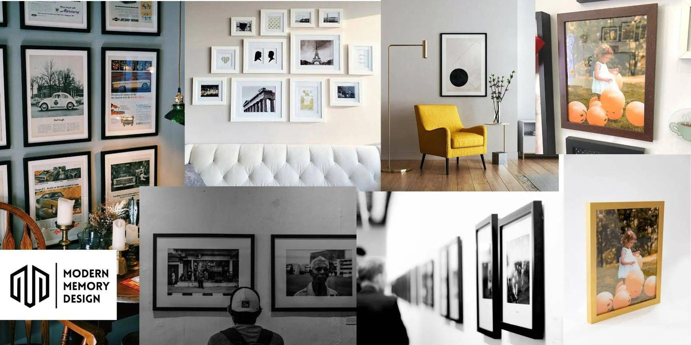10x22 White Picture Frame For 10 x 22 Poster, Art & Photo - Modern Memory Design Picture frames - New Jersey Frame shop custom framing