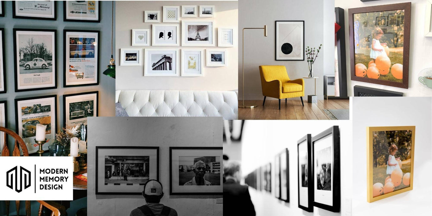 14x15 White Picture Frame For 14 x 15 Poster, Art & Photo - Modern Memory Design Picture frames - New Jersey Frame shop custom framing