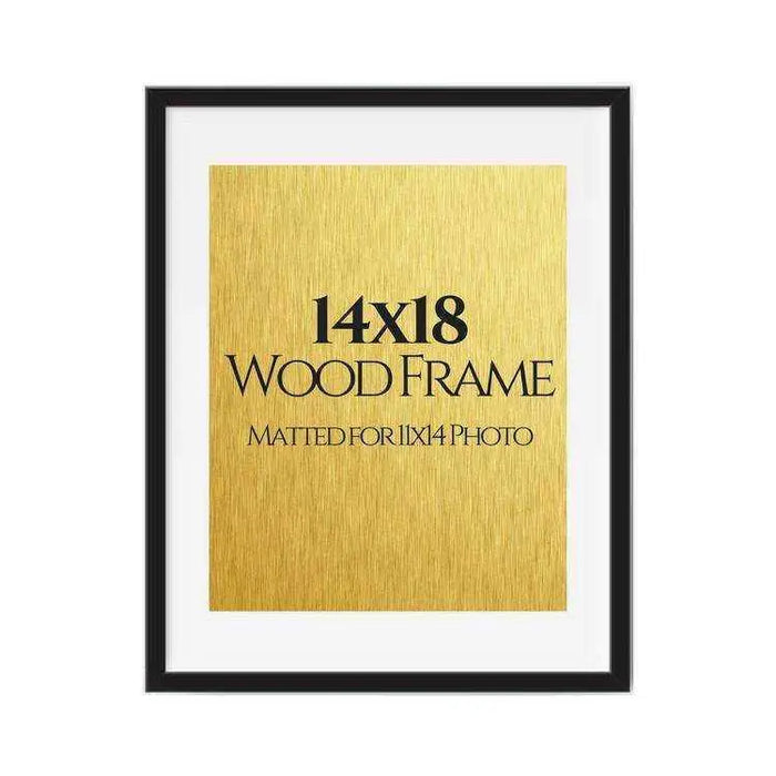 Gallery Wall 14x18 picture frame black matted for 11x14 wall art decor 14x18 frame